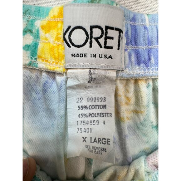 Koret Women's A-Line Skirt Elastic Waist Stretch Pockets Floral Size XL Multi - Picture 2 of 10